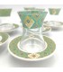 Set Game 6 Turkish Tea Glasses with Saucers - Turkish Crafts - Arabic Decoration - Alkhazaf Model