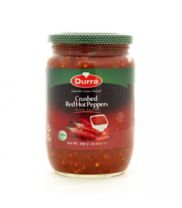 Pasta de Pimientos Picantes Triturados con Semillas - Alimentación Árabe - Durra - 650gr