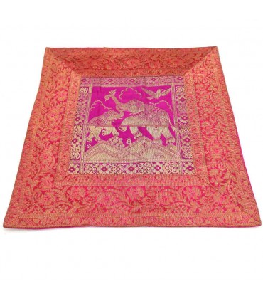 Sacred Animals Silk Cushion Cover - Oriental Design - HAYAWAN Model