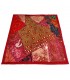 Capa de Almofada Pathwork - Recortes Sari - Artesanato Indiano - Modelo Jaudein 40x40cm