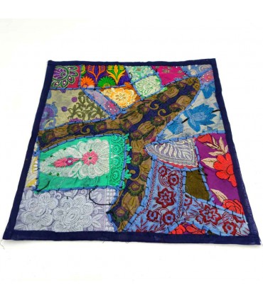 Pathwork Kissenbezug – Sari Cutouts – Indian Crafts – Jaudein Model 40x40cm