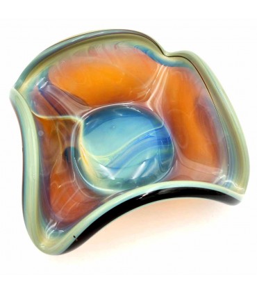 Porta-objetos decorativos em vidro Murano sírio - Multiuso Acabamento Brilhante Modelo Mushawah