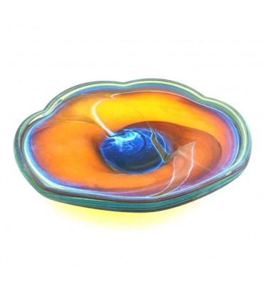 Syrian Handcrafted Murano Glass Decorative Fruit Bowl - Multipurpose Matte Finish Fawakih Model