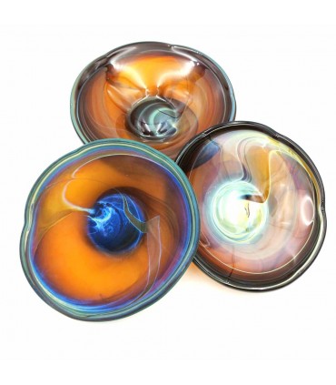 Corbeille à fruits décorative en verre de Murano fabriquée à la main en Syrie - Modèle Fawakih à finition mate polyvalente