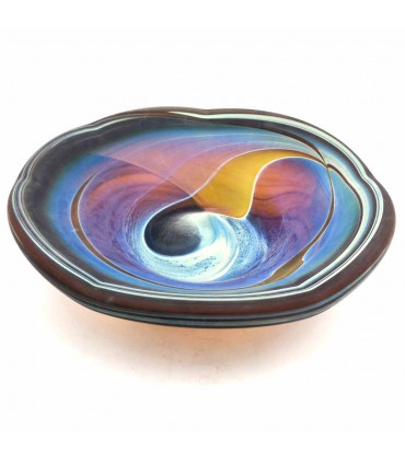 Syrian Handcrafted Murano Glass Decorative Fruit Bowl - Multipurpose Matte Finish Fawakih Model