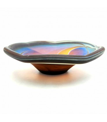 Fruteira decorativa de vidro Murano artesanal sírio - acabamento fosco multiuso modelo Fawakih