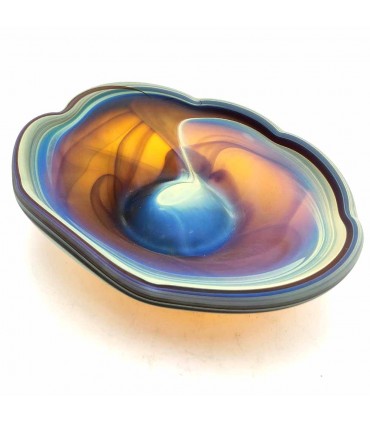 Corbeille à fruits décorative en verre de Murano fabriquée à la main en Syrie - Modèle Fawakih à finition mate polyvalente