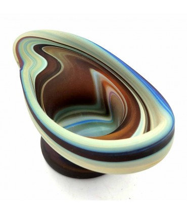 Syrian Handcrafted Murano Glass Decorative Object Holder - Multipurpose Glossy Finish Fawakih Model