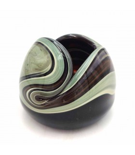 Porta Objetos Decorativo Cristal de Murano Artesanal Siria - Acabado Brillo Multiusos Modelo 57