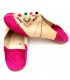 Babouche Marocaine Femme - Couleur Rose - Artisanat Marocain Cuir Authentique - Modèle Azrar