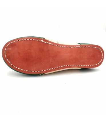 Moroccan Women's Slipper - Light Brown Color - Genuine Leather Moroccan Handicraft - Azrar Model