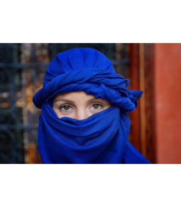 TUAREG Blue Foulard Schal - Turban Schal Ethnic Berber Trekking Desert