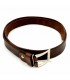 Handmade Leather Belt - Dark Brown - Leather Goods - Metal Buckle - Hakkama Model