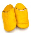 Pantofole da Casa in Stile Arabo - 100% Pelle - Colore Giallo - Artigianato Marocchino - Modello Darun