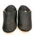 Slipper Slipper Walking around the House Arab Style - 100% Leather - Color Black - Moroccan Craftsmanship - Model Darun