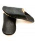 Pantofole da Casa in Stile Arabo - 100% Pelle - Colore Nero - Artigianato Marocchino - Modello Darun