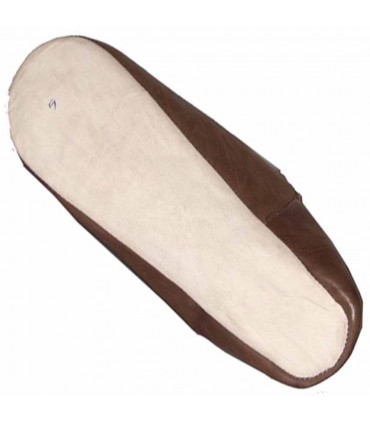 Arab Style House Slipper - 100% Leather - Navy Blue Color - Moroccan Craftsmanship - Darun Model
