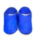 Babouche de Maison Style Arabe - 100% Cuir - Couleur Bleu Marine - Artisanat Marocain - Modèle Darun