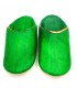 Babucha Zapatilla Andar por Casa Estilo Árabe - 100% Cuero - Color Verde - Artesanía Marroquí - Modelo Darun