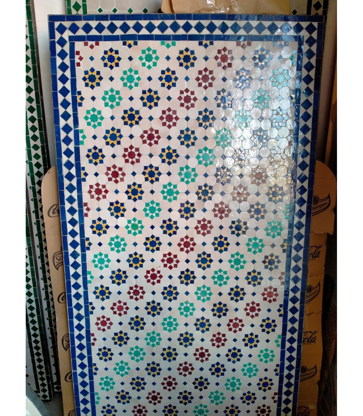 Tabelle-Handwerker Mosaik - rechteckig - handgemacht