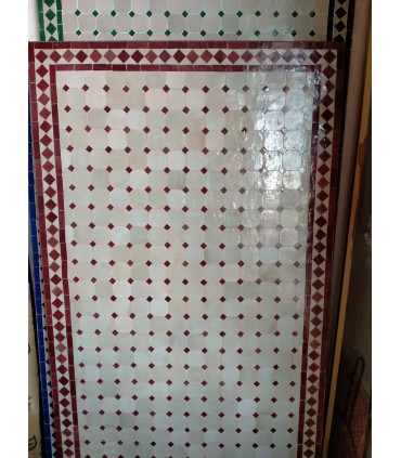 Artesão de mesa de mosaico - retangular - feito à mão - vários tamanhos e cores