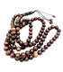 Grande Madeira Tasbih XXL 100 Contas Handasa Artesanato 120cm - Modelo Basira