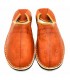 Babouches Arabes en Cuir Unisexe Adulte - Marron Clair - Artisanat Marocain - Modèle Kadim