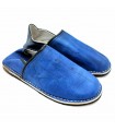Arabische Hausschuhe aus Leder, Unisex, für Erwachsene, blau, marokkanisches Kunsthandwerk, Kadim-Modell