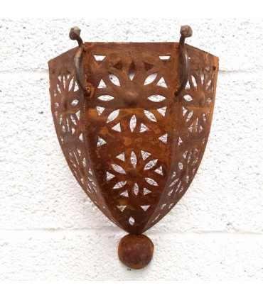 Rust Color Openwork Iron Sconce - Arabic Decoration - Model MAGREG AADI