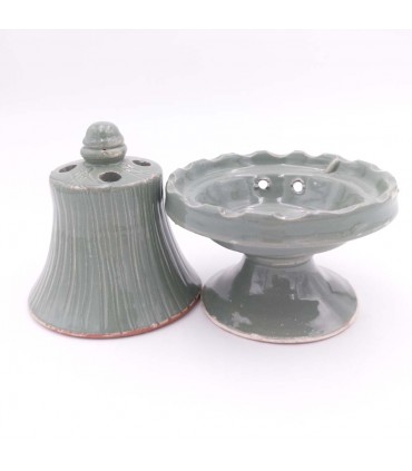 Censer Incense Grain/Cones - Enameled Ceramic Burner - Sharayit Model