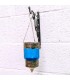 Lâmpada Pendente Vidro e Alpaca Castiçal Lanterna -Azul- Decoração Andaluza Iluminação Árabe - Modelo Zuyaya