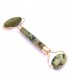 Double rouleau lisse en pierre de jade - Anti-rides - Circulation sanguine - Masseur