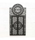 Cuadro Decorativo Celosía Árabe Madera Wengue y Blanco - Decoración Oriental Modelo Bab Esplendor
