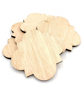 5 x Deko-Box mit Holzausschnitten - Barock-Design