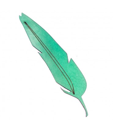 Marca Páginas de Cuero Diseño Pluma Artesanía Granadina - Modelo Ayolivo