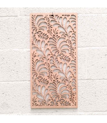 Wooden Arabic Lattice Decorative Picture - Abstract Decoration - Laser Cut - Kharif Model- 60 x 30 cm
