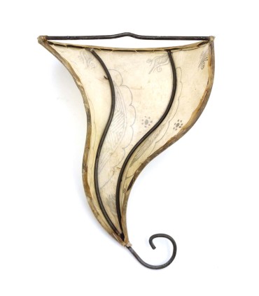 Aplique Pantalla de Piel Pintado con Henna - Decoración Andalusí - Artesanía Marroquí - Modelo Aadein