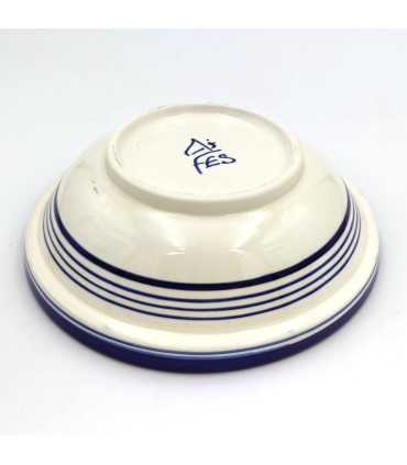 Apresentação Marroquina Tajin Fez Fes Azul e Branco - Artesanato Marroquino - Fez Alwani Modelo 2