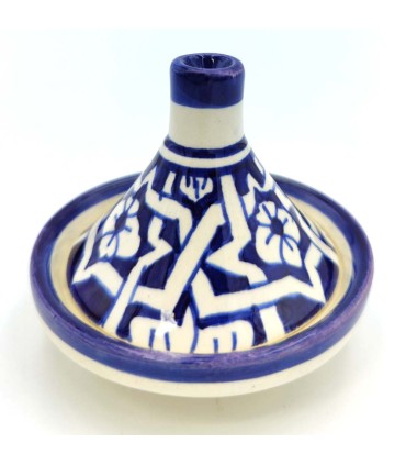 Tajin Moroccan Presentation Fez Fes Blue and White - Moroccan Crafts - Fez Alwani Model 2