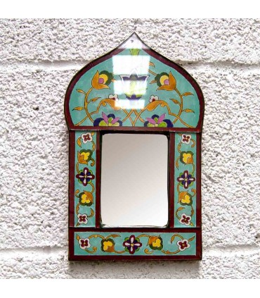 Specchio decorativo andaluso - Decorazione in stile vintage fatta a mano al 100% - Modello Hak nº25 - 25 x 15 cm