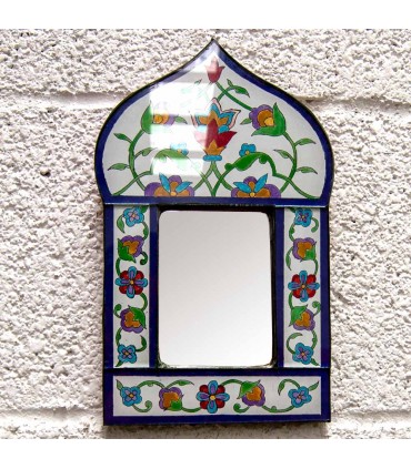 Espejo Andalusí Decorativo - Decoración Estilo Vintage 100% Artesanal - Modelo Hak nº25 - 25 x 15 cm