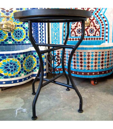 Tavolo Mosaico Zellige Marocchino Fez Andalusí Giardino o Terrazza - Modello Najma Zarka