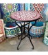 Mesa de Mosaico Zellige Marroquí Fez Andalusí Jardin o Terraza - Modelo Najma Akhmar