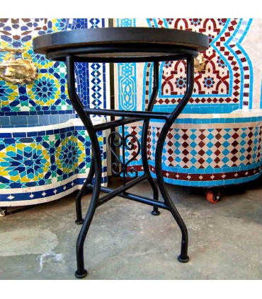 Mesa de Mosaico Zellige Marroquí Fez Andalusí Jardin o Terraza - Modelo Najma Alwania