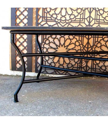 Andalusian Garden or Patio Mosaic Table - Multicolor - Moroccan Handicraft - Alwani Najma Model