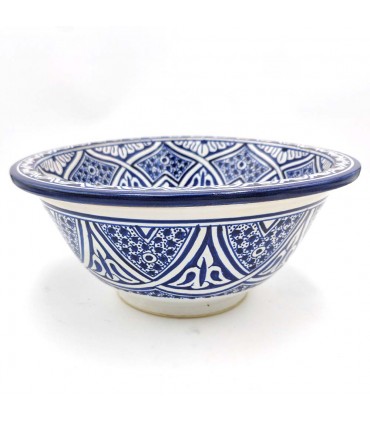 Keramik Arab Becken 40cm - Artesania Fes - Handbemalt