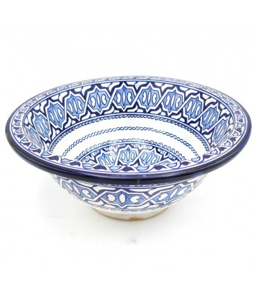 Keramik Arab Becken 40cm - Artesania Fes - Handbemalt