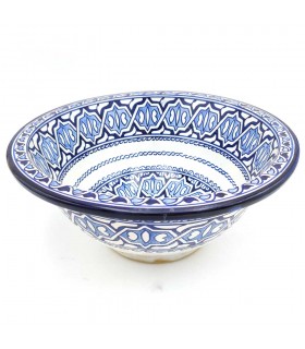 Lavabo Arabe en Céramique - Artisanat de Fès - Décoration Marocaine Andalouse - Modèle Chèvrefeuille