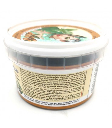 Sapone Nero Marocchino con Olio di Argan esfoliante naturale 250 gr Sapone Beldi naturale per la pulizia delle cellule morte di