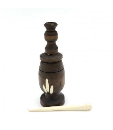 Contenitore e mazza di legno nero (Kujul-Kajal) - 2 taglie